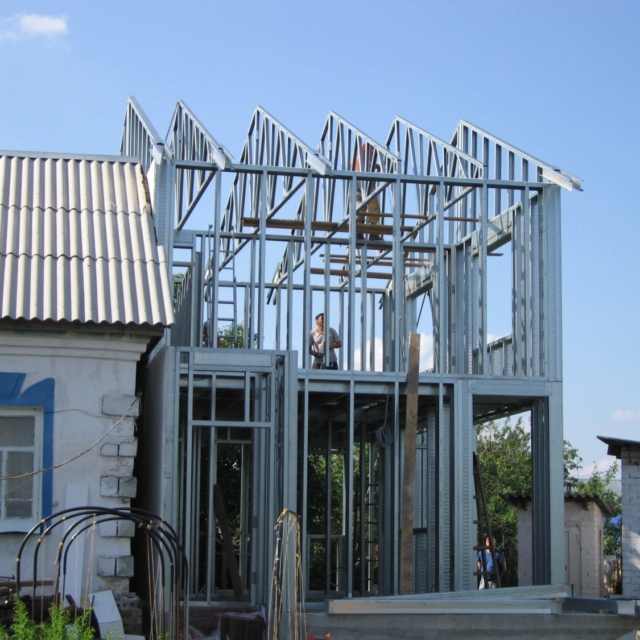 Пристройка из ЛСТК 1