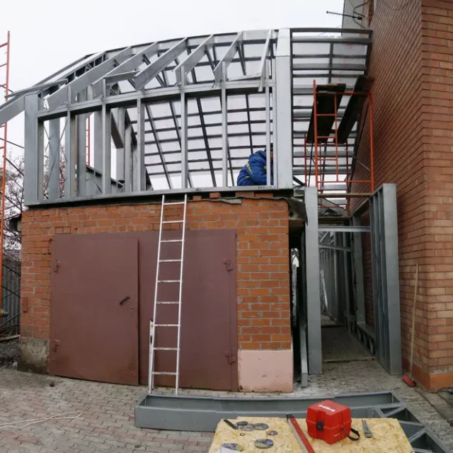 Пристройка из ЛСТК 2