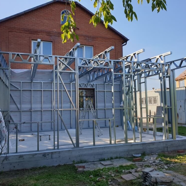 Пристройка из ЛСТК