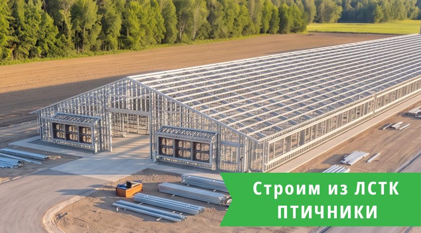Птичники из ЛСТК: строительство птичника под ключ